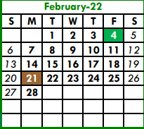 District School Academic Calendar for Santo J Forte Junior High School N for February 2022