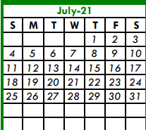 District School Academic Calendar for Santo J Forte Junior High School N for July 2021