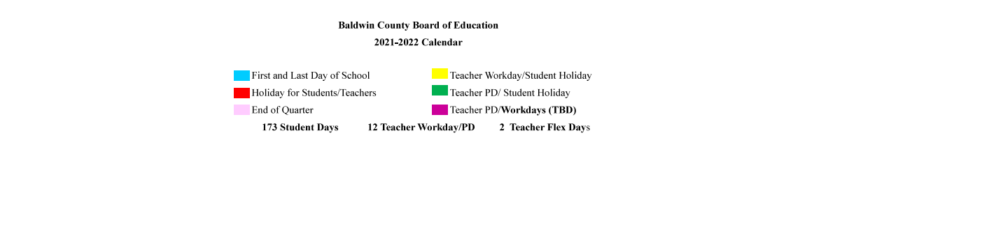 District School Academic Calendar Key for Baldwin High School