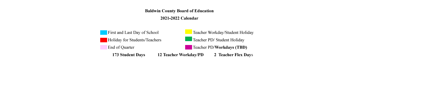 District School Academic Calendar Key for Daphne Middle School