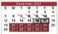 District School Academic Calendar for Ballinger Junior High for December 2021