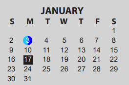 District School Academic Calendar for Guess Elementary School for January 2022