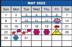 District School Academic Calendar for Beckville Sunset Elementary for May 2022