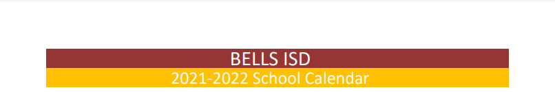 District School Academic Calendar for Bells High School