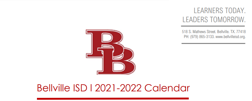 District School Academic Calendar for Bellville High School