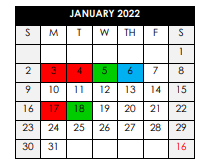 District School Academic Calendar for Centreville Elementary School for January 2022