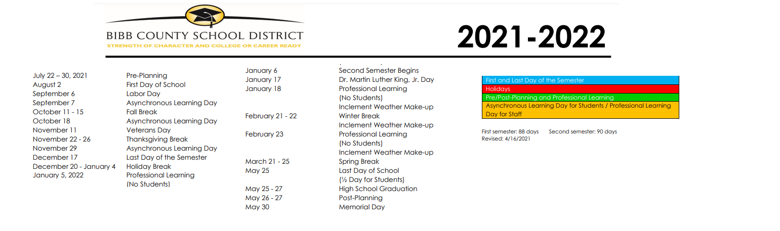 District School Academic Calendar Key for New Middle School #4