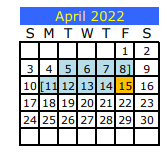District School Academic Calendar for Big Sandy High School for April 2022