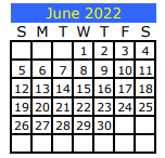 District School Academic Calendar for Big Sandy Elementary for June 2022