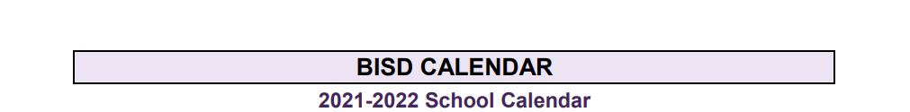 District School Academic Calendar for G E D