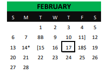 District School Academic Calendar for Newgulf Elementary for February 2022