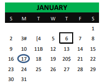 District School Academic Calendar for Iago Junior High for January 2022