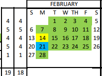 District School Academic Calendar for Bosqueville School Secondary for February 2022