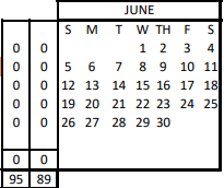 District School Academic Calendar for Bosqueville School Secondary for June 2022