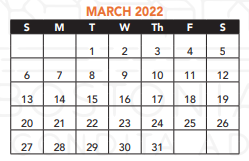 District School Academic Calendar for Mary E Curley Middle for March 2022