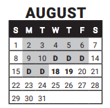 District School Academic Calendar for Louisville Middle School for August 2021