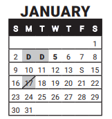 District School Academic Calendar for Superior Elementary School for January 2022