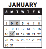 District School Academic Calendar for Birch Elementary School for January 2022