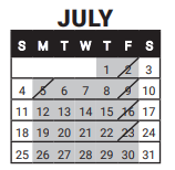 District School Academic Calendar for Boulder Community School/integrated Studies for July 2021