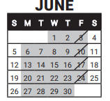District School Academic Calendar for Emerald Elementary School for June 2022