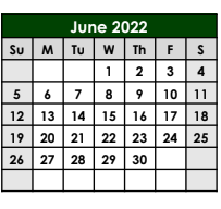 District School Academic Calendar for Boyd Intermediate for June 2022