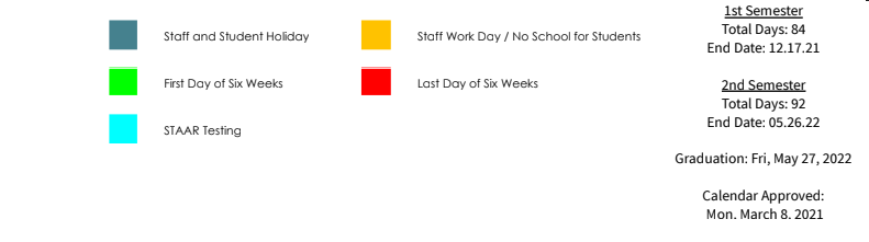 District School Academic Calendar Key for Boyd Intermediate