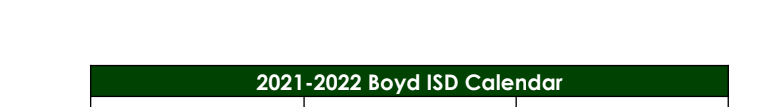 District School Academic Calendar for Boyd Middle