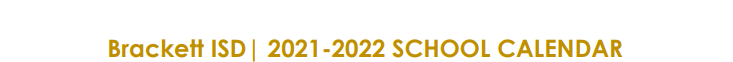District School Academic Calendar for Brackett High School