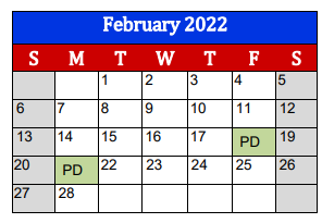 District School Academic Calendar for Bess Brannen Elementary for February 2022