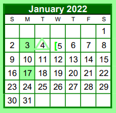 District School Academic Calendar for Alton Elementary for January 2022