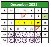 District School Academic Calendar for Falfurrias Elementary for December 2021