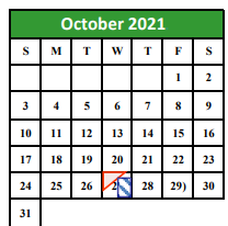 District School Academic Calendar for Lasater Elementary for October 2021