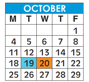 District School Academic Calendar for Hollywood Park Elementary School for October 2021