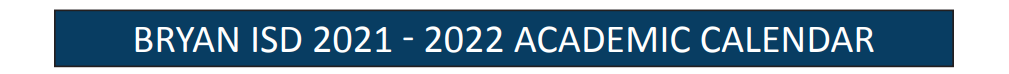 District School Academic Calendar for Brazos County Jjaep