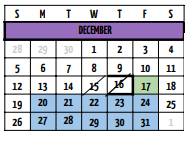 District School Academic Calendar for Buffalo H S for December 2021
