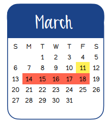 District School Academic Calendar for Bullard Intermediate for March 2022