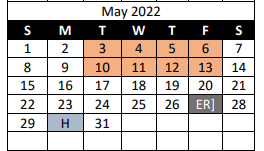 District School Academic Calendar for Buna High School for May 2022