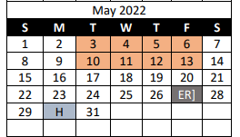 District School Academic Calendar for Buna Elementary for May 2022