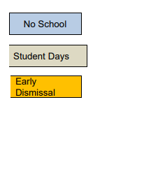 District School Academic Calendar Legend for Cane Creek Middle