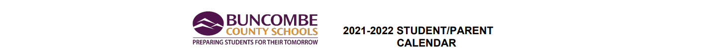 District School Academic Calendar for Buncombe County Middle College