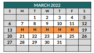 District School Academic Calendar for Mcalister Elementary for March 2022