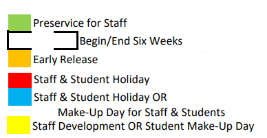 District School Academic Calendar Legend for Bertram Elementary School