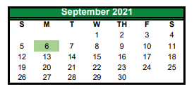 District School Academic Calendar for Caddo Mills Middle for September 2021