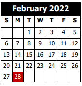 District School Academic Calendar for S. P. Arnett Middle School for February 2022
