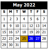 District School Academic Calendar for Dequincy Middle School for May 2022