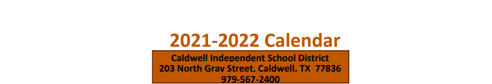 District School Academic Calendar for Caldwell High School