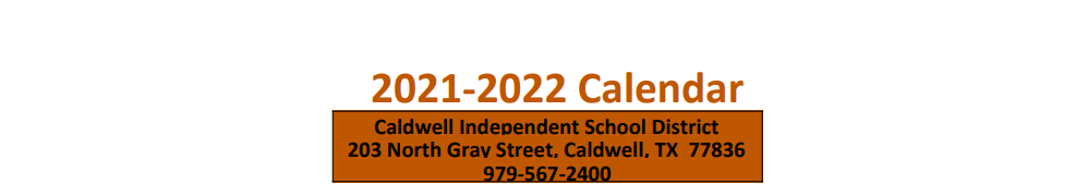 District School Academic Calendar for Caldwell Elementary