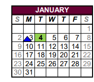 District School Academic Calendar for Callisburg Elementary for January 2022
