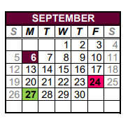 District School Academic Calendar for Callisburg High School for September 2021
