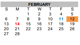 District School Academic Calendar for Baker Elementary for February 2022